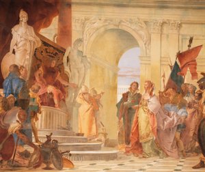 Scipio nagylelkűsége, részlet Scipio Africanus és Nagy Sándor dicsőségeiből alkotó: Giovanni Battista Tiepolo