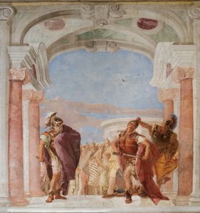 Minerva visszatartja Achilleust Agamemnon megölésétől, az Iliász szobájából a Palazzinában