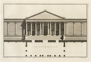 A Templom udvarának nagy bejáratának tartóoszlopa, 1753