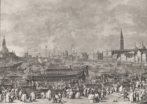 5. tábla: A dózsa a Bucintoróban Mennybemenetele napján Porto di Lidóba indul, f..., kb. 1766.
