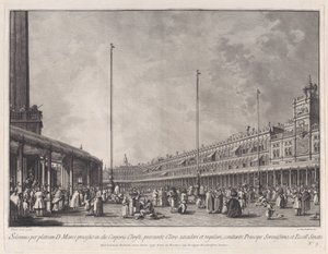 9. tábla: Körmenet a Corpus Christi napján a Piazza San Marco-n, a „Ducal Ceremon...”-ról, kb. 1766.
