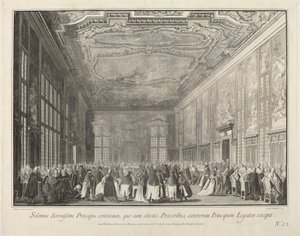 A Dózsa külföldi nagyköveteket szórakoztat egy banketten, 17631766.