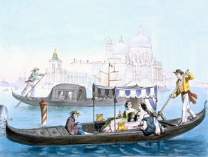 Velencei Gondola, 1850. alkotó: Giovanni Battista Cecchini