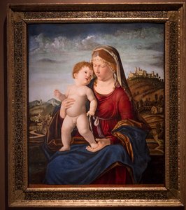 Madonna gyermekkel (olaj, vászon) alkotó: Giovanni Battista Cima da Conegliano