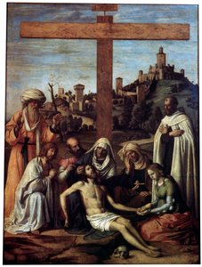 Siralom Krisztus felett egy karmelita szerzetessel, c1510. alkotó: Giovanni Battista Cima da Conegliano