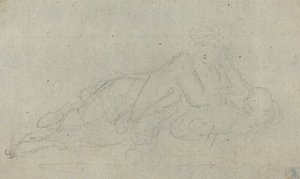 Fekvő nő [verso] alkotó: Giovanni Battista Cipriani