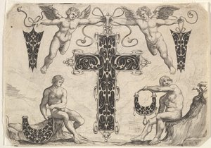 Kereszt alakú medál és négy másik motívum, 1622. alkotó: Giovanni Battista Costantini