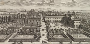 Kilátás a Villa Medicire, 1677 után.