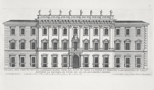 Kilátás a római Palazzo Chigi homlokzatára, amelyet Matteo di Castello, Carlo Maderno (1556-1629) és Giovanni Bernini (1598-1680) tervezett