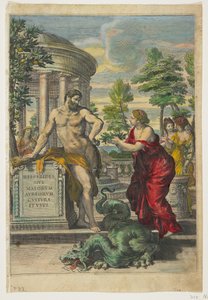 Előlap és címlap a Hesperidesből, 1646 alkotó: Giovanni Battista Ferrari