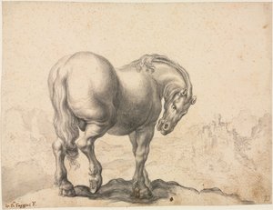 Tanulmány egy ménről alkotó: Giovanni Battista Foggini