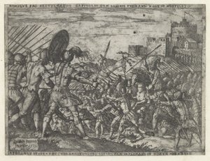 Romulus serege harcban a szabinokkal Romulus pro recuperando (...) in hostem vertit (cím az objektumon) Romulus és Remus élete (sorozat címe)