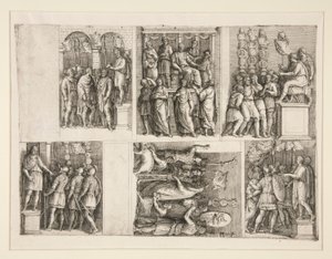 Hat matrica Traianus életéből alkotó: Giovanni Battista Franco (called Il Semolei)