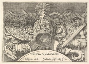 3. tábla: római karok trófeái az ablakok feletti díszítésekből, 1656 ... második emeletén.