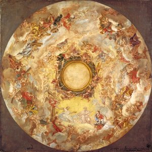 Szent Ágnes felvétele a mennybe alkotó: Giovanni Battista Gaulli
