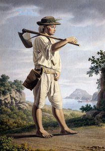 Farmer a Campi Flegrei hátterében, Giovan Battista Lusieri (kb. 1755-1821), akvarell, papír, 32x23 cm, Olaszország
