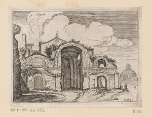Diocletianus fürdőjének maradványai Rómában Listesse (cím az objektumon) Róma kilátásai (sorozat címe) Alcune vedute et prospettive di luoghi dishabitati di Roma (sorozat címe)
