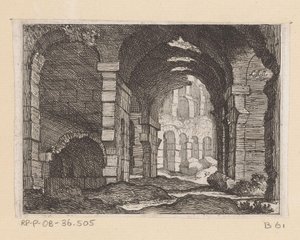 A római Colosseum maradványai Listesso (cím az objektumon) Róma kilátásai (sorozat címe) Alcune vedute et prospettive di luoghi dishabitati di Roma (sorozat címe)