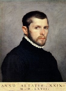Fiatal férfi portréja, Giovanni Battista Moroni (kb. 1525-1578), olaj, vászon, 44,4x56,9 cm alkotó: Giovanni Battista Moroni