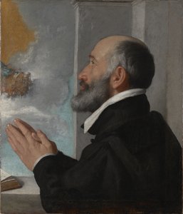 Egy adományozó portréja alkotó: Giovanni Battista Moroni
