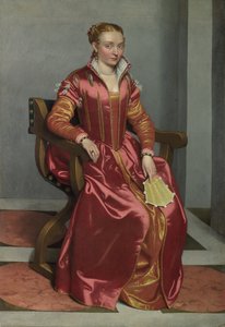 La Dama hölgy portréja Rossóban, c. 1560 alkotó: Giovanni Battista Moroni