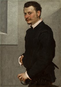 Férfi portréja, 1520-24 körül alkotó: Giovanni Battista Moroni