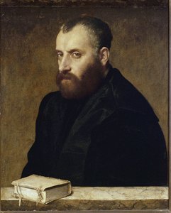 Tudós portréja (olaj, vászon alkotó: Giovanni Battista Moroni
