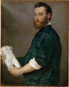Alessandro Vittoria szobrász (festmény vászonra) alkotó: Giovanni Battista Moroni