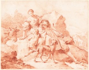 Pihenő Pásztorcsalád alkotó: Giovanni Battista Piazzetta