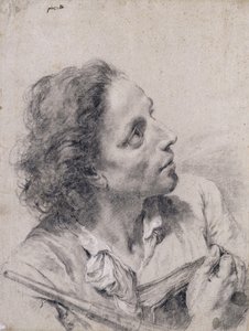 Egy csillagász, kezében egy könyvvel és egy távcsővel, jobbra néz, alkotó: Giovanni Battista Piazzetta