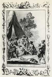 Jeruzsálem átadva, Giovanni Battista Piazzetta (1683-1754) XI. ének illusztrációja Torquato Tasso (1544-1595) verséhez, kiadása Velencében 1745-ben, Olaszország alkotó: Giovanni Battista Piazzetta