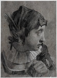 Egy fiatal lány feje (Barbara Piazzetta?) alkotó: Giovanni Battista Piazzetta