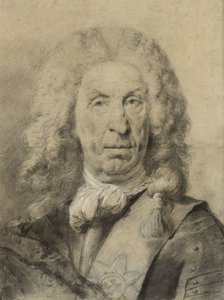 Von der Schulenburg marsall portréja, 1735 körül (fekete-fehér kréta szénnel, papír) alkotó: Giovanni Battista Piazzetta
