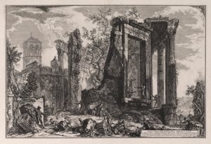 Egy másik kilátás a tivolii Szibilla-templomra, a Vedute di Romától (Róma látképe) alkotó: Giovanni Battista Piranesi