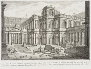 Ősi fórum karzatokkal körülvéve, 1743 körül alkotó: Giovanni Battista Piranesi