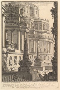 Római császár hamvainak emelt ősi mauzóleum Mausoleo antico eretto per..., kb. 1750. alkotó: Giovanni Battista Piranesi