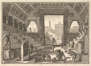 Egyiptomi és görög módra épített ókori iskola alkotó: Giovanni Battista Piranesi