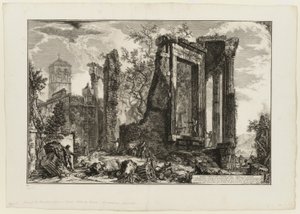 Egy másik nézet a tivolii Szibilla-templomról, a Views of Rome-ból alkotó: Giovanni-Battista Piranesi