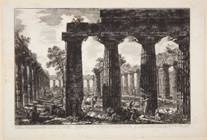 A pronaosz homlokzatának egy másik nézete, a V. táblán rajzolva és leírva [...] alkotó: Giovanni Battista Piranesi
