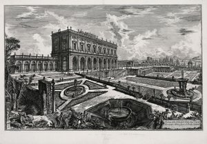 A Villa Albani látképe a Porta Salaria előtt (a Vedute di Roma című műből) alkotó: Giovanni Battista Piranesi