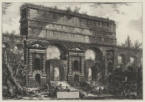 Az építmény látképe, amelyet Titus Vespasianus császár az Acqua dell