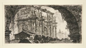 Konstantin íve Rómában, néhány kilátás a diadalívekre és más emlékművekre alkotó: Giovanni Battista Piranesi
