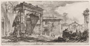 Traianus boltíve Anconában alkotó: Giovanni Battista Piranesi