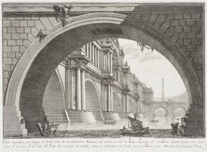 Loggiákkal és ívekkel fedett híd alkotó: Giovanni Battista Piranesi