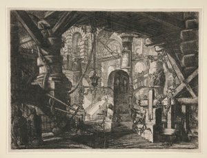 Carceri, XVI: A láncos móló alkotó: Giovanni Battista Piranesi