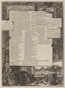 Művek katalógusa alkotó: Giovanni Battista Piranesi