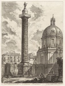 Traianus-oszlop, a Vedute di Roma (Róma látképei) című sorozatból alkotó: Giovanni Battista Piranesi