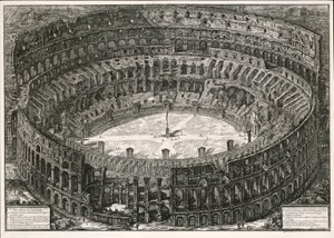 A Colosseum madártávlatból (a Vedute di Roma című műből) alkotó: Giovanni Battista Piranesi