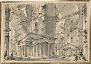Egy ókori fürdő fantáziája alkotó: Giovanni Battista Piranesi