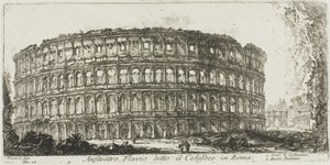 Flavius amfiteátrum, az úgynevezett Colosseum. 1. Konstantin boltíve. 2. Palatinus-hegy, 12. tábla a diadalívek és más emlékművek egyes kilátásairól alkotó: Giovanni Battista Piranesi